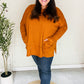 Rust Hacci Dolman Pocketed Sweater Top