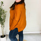 Rust Hacci Dolman Pocketed Sweater Top