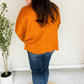 Rust Hacci Dolman Pocketed Sweater Top