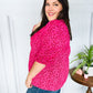 Perfectly You Fuchsia Floral Three Quarter Sleeve Square Neck Top