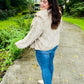 Autumn Vibes Taupe Textured Cable Knit Collared Cardigan