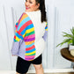 Feeling Bold Lilac Multicolor Stripe Collared V Neck Pullover