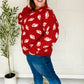 Game Day Red Football Print Jacquard Knit Sweater