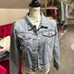 One-of-a-Kind Custom Denim Jacket with Pink Ribbon