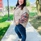 Make A Statement Rust & Taupe Plaid Color Block Shacket