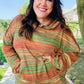 Under Your Spell Orange & Green Space Dye Thermal Hoodie