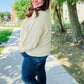 Pumpkin Spice Metallic Yarn Embroidered Oversized Sweater