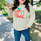 Pumpkin Spice Metallic Yarn Embroidered Oversized Sweater