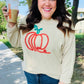 Pumpkin Spice Metallic Yarn Embroidered Oversized Sweater