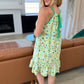 As You Walk On By Tank Dress in Lime