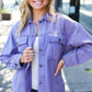 Be Bold In Purple Haze Frayed Denim Jacket