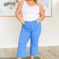 Lisa High Rise Control Top Wide Leg Crop Jeans in Sky Blue