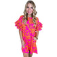 Loose Knee-length Short Skirt Women's Fashion Floral Print Short Sleeve Dress