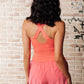 Raising Heart Rate Cutout Runsie In Coral Rose