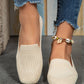 Square Toe Flat Slip-Ons