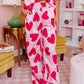 Pink Classic Heart Valentines Pajamas Set