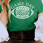 Game Day Leopard Spot White Football Graphic Tee