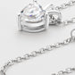 Moissanite Heart-Shaped Pendant Necklace 1 Carat