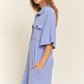 Basic Collar Shirt Wide leg Jumpsuit