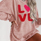 Valentine’s Day LOVE Round Neck Long Sleeve Sweatshirt