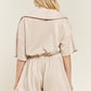 TERRY ZIP FRONT ROMPER