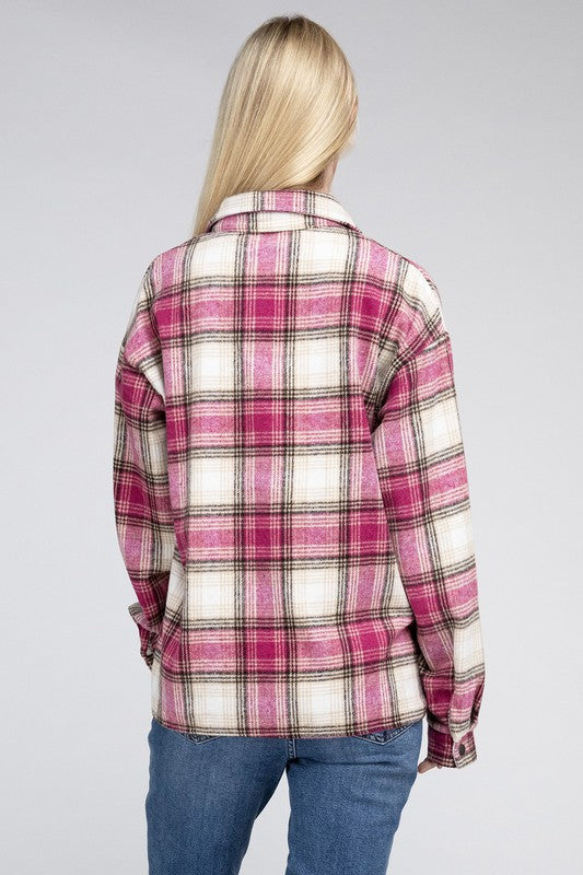 Plaid Front Pocket Shacket