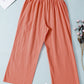 Drawstring Paperbag Waist Wide Leg Pants