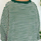 LUCKY Striped Round Neck Long Sleeve Sweatshirt