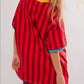 Contrast Striped Round Neck Half Sleeve T-Shirt