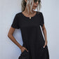 Round Neck Short Sleeve Mini Dress
