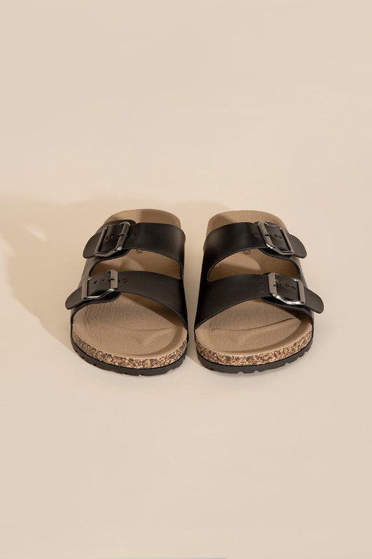 Buckle Strappy Casual Slides