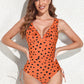 Crisscross Ruffled Wide Strap One-Piece Swimwear