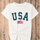 USA Round Neck Short Sleeve T-Shirt