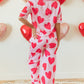 Pink Classic Heart Valentines Pajamas Set