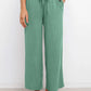 Drawstring Paperbag Waist Wide Leg Pants