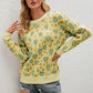 Heart Round Neck Dropped Shoulder Sweater