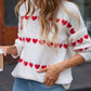 Angel Wings Heart Round Neck Long Sleeve Sweater