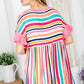 Stripe Babydoll Tunic Top PLUS