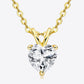 Moissanite Heart-Shaped Pendant Necklace 1 Carat