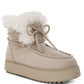 Bunting Faux Fur Collar Flatform Boots