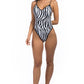 One-Piece Zebra Print Bathing Suit