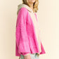 Davi & Dani Side Slit Open Front Long Sleeve Cardigan