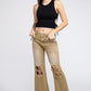 Distressed Vintage Washed Wide Leg Pants