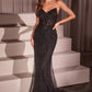 SEQUIN STRAPLESS FITTED DRESS_2
