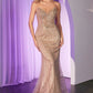 SEQUIN STRAPLESS FITTED DRESS_5