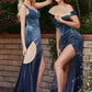 Deep V-Neck Velvet Fitted Plunging Bodice Long Prom & Bridesmaid Dress CDCD235_7