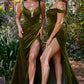 Deep V-Neck Velvet Fitted Plunging Bodice Long Prom & Bridesmaid Dress CDCD235_5
