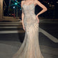 Fringe Embellished Mermaid Sweetheart Open Back Long Evening Dress CDCD866_0