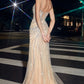 Fringe Embellished Mermaid Sweetheart Open Back Long Evening Dress CDCD866_1