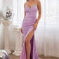 Embellished Bust Stretch Satin Fitted Elegant Shimmering Long Prom & Bridesmaid Dress CDCD888_10